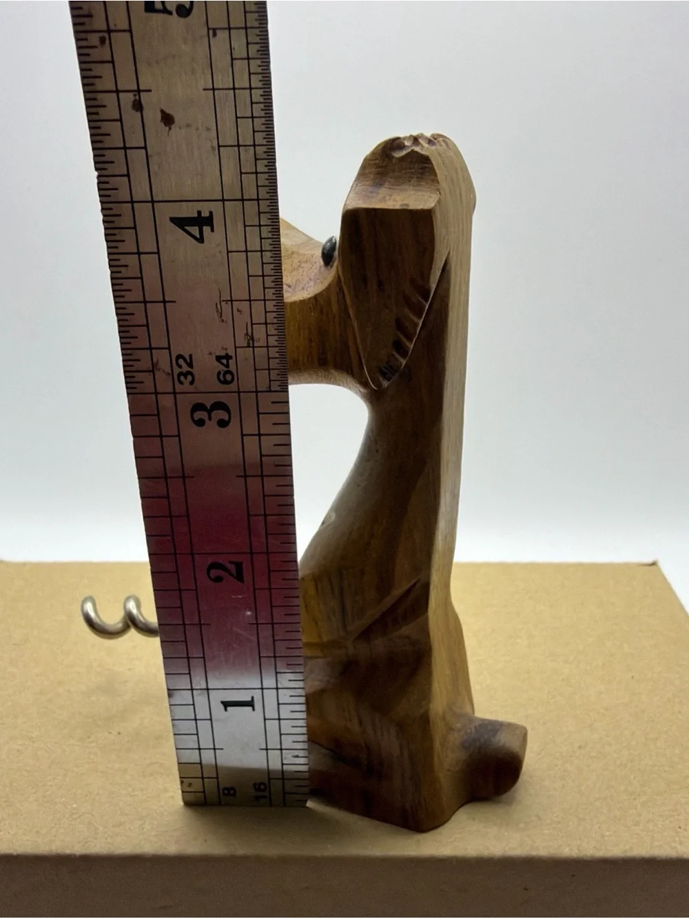 Vtg Naughty Novelty Wood Hand Carved Whizzing Dog Cork Screw